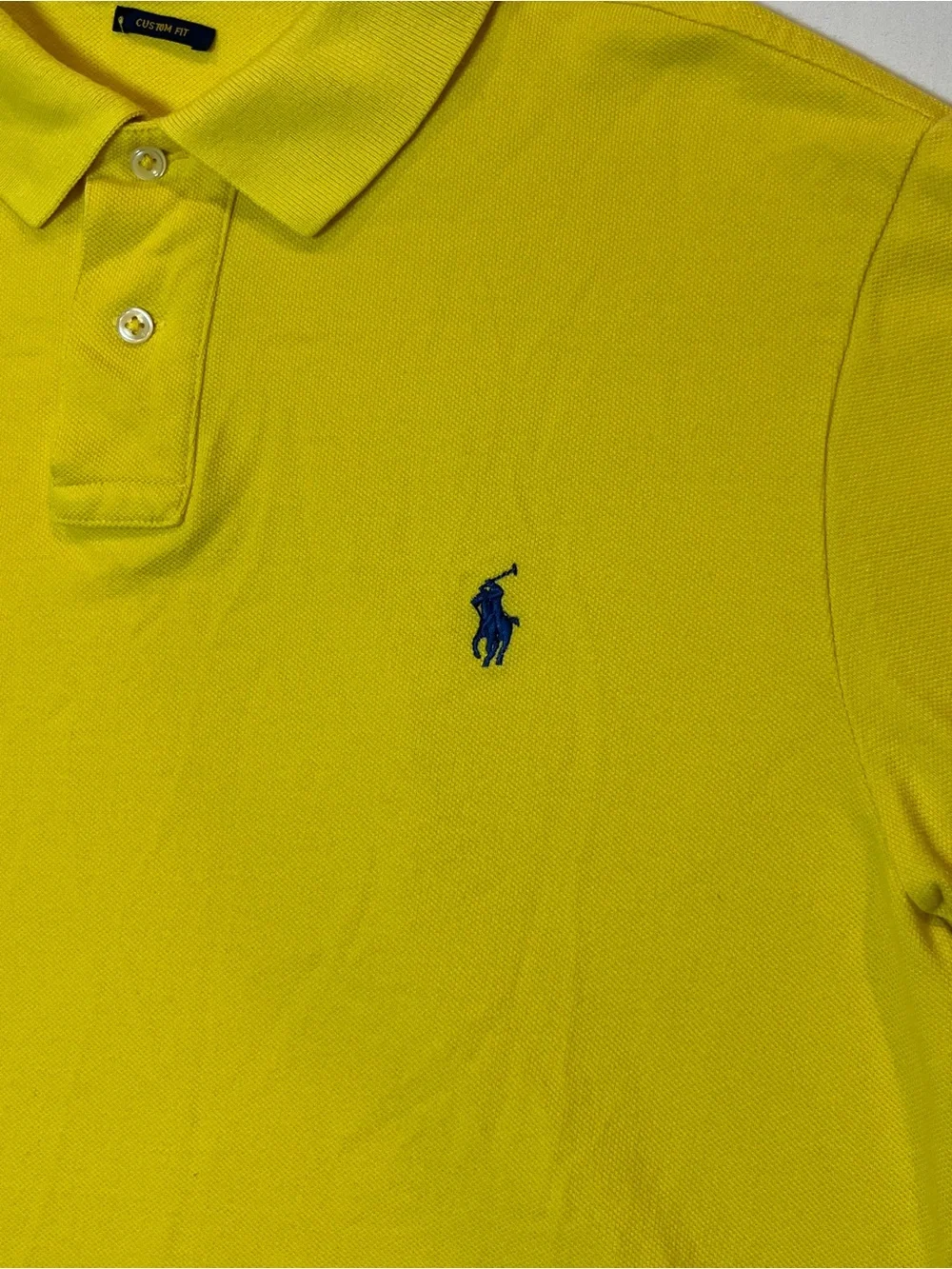 Ralph Lauren‎ Men’s Pique Old Money Polo Custom Fit Short Sleeve Size Large